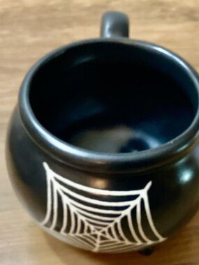 Spritz Black Cauldron Mug with White Feet